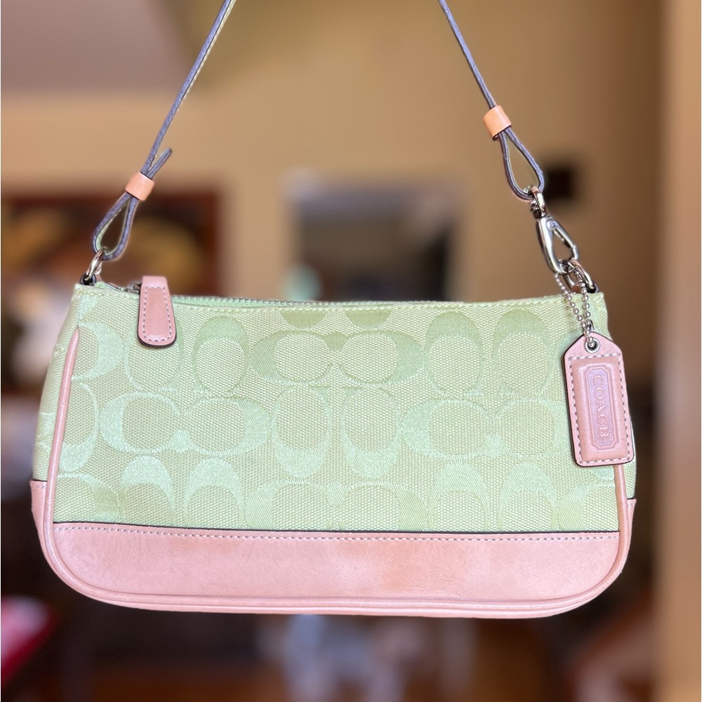 Vintage Coach Demi Mini Like Green Brat Summer Purse Shoulder Bag